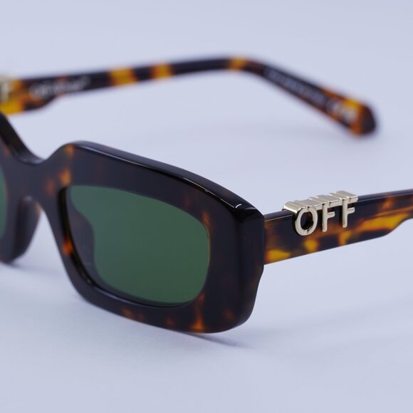 🕶️New Off-White OERI13C RENTON 6055 Sunglasses - Havana Frame, Green Lenses - Picture 9 of 11